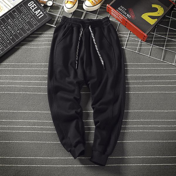 spring men sweatpants 2019 new korean loose mens joggers plus size all match mid waist casual pants drawstrings men trousers 3xl, Black
spring men sweatpants 2019 new korean loose mens joggers plus size all match mid waist casual pants drawstrings men trousers 3xl, Black