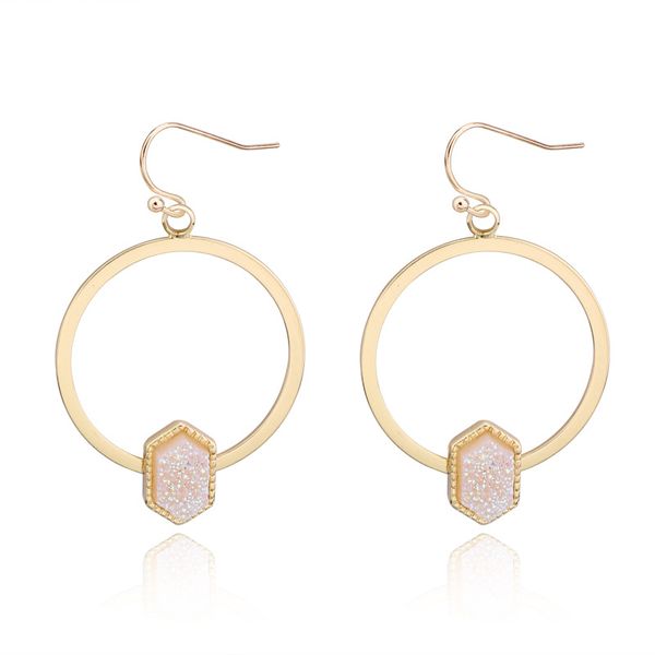 bohemian geometric looped ring acrylic earrings vintage imitation natural stone crystal pendant earrings women products drop shipping, Silver
bohemian geometric looped ring acrylic earrings vintage imitation natural stone crystal pendant earrings women products drop shipping, Silver