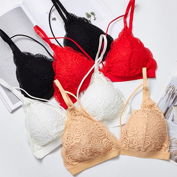 wireless bras seamless bra fashion one piece hollow out bralette wireless padded bras for women seamless lace bra lingerie women, Red;black
wireless bras seamless bra fashion one piece hollow out bralette wireless padded bras for women seamless lace bra lingerie women, Red;black