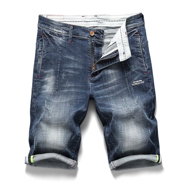 2019 new men's denim jeans shorts personality denim pants fashion straight simple cotton comfortable male destroyed trousers, Blue
2019 new men's denim jeans shorts personality denim pants fashion straight simple cotton comfortable male destroyed trousers, Blue