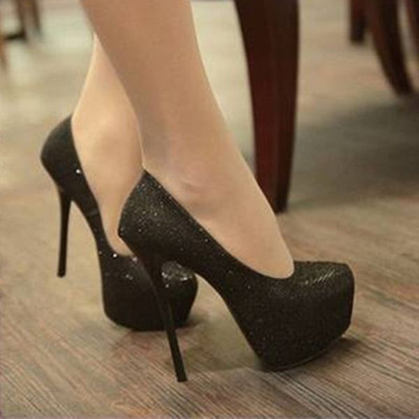 shallow mouth pointed fashion high heels rough with rhinestone women's shoes office women's shoes 10cm, Black
shallow mouth pointed fashion high heels rough with rhinestone women's shoes office women's shoes 10cm, Black