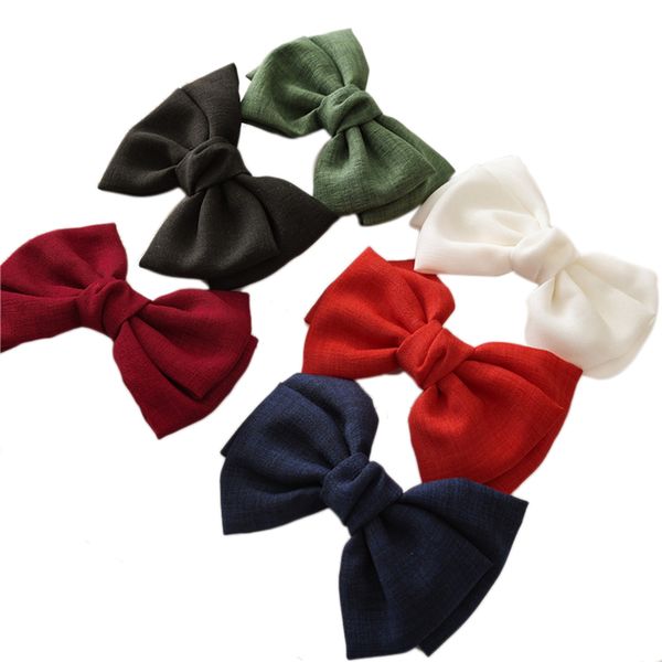 6 pcs knotted bow hairpin girl solid color fabric fashion spring clip hairpin hair accessories, Golden;white
6 pcs knotted bow hairpin girl solid color fabric fashion spring clip hairpin hair accessories, Golden;white