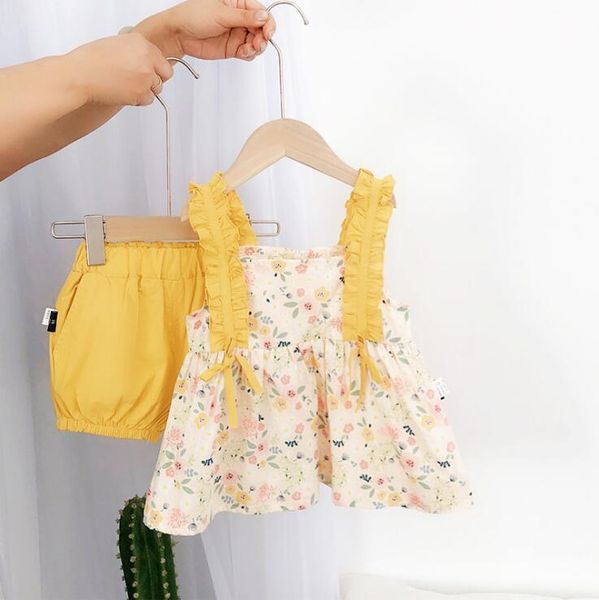2020 new girls 2 pcs set vest+shorts fashion summer cotton girls suit 1-7 years hv219, White
2020 new girls 2 pcs set vest+shorts fashion summer cotton girls suit 1-7 years hv219, White