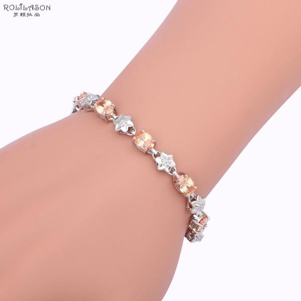 rolilason fantastic zircon silver charm bracelets champagne crystal fashion jewelry tbs937, Golden;silver
rolilason fantastic zircon silver charm bracelets champagne crystal fashion jewelry tbs937, Golden;silver
