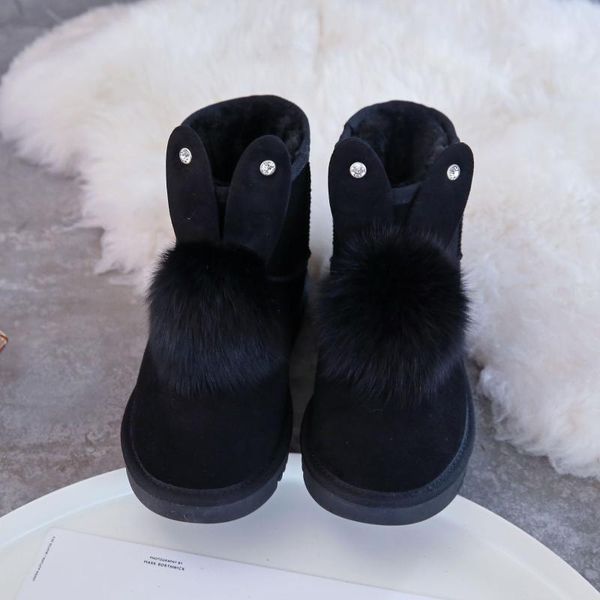 winter boots lady plush leather women's shoes flat heel australia crystal round toe booties ladies low heels booties lace up, Black
winter boots lady plush leather women's shoes flat heel australia crystal round toe booties ladies low heels booties lace up, Black