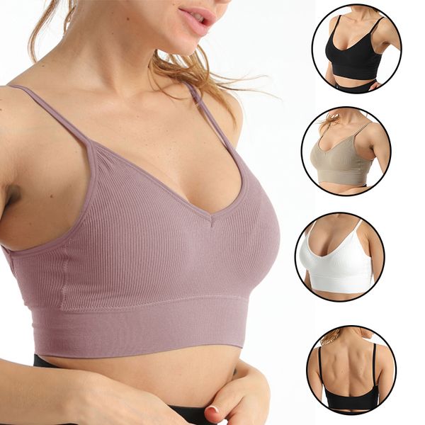 gym clothing women sport bra fitness yoga solid padded breathable quick drt sports cropped femalepush up top, White;black
gym clothing women sport bra fitness yoga solid padded breathable quick drt sports cropped femalepush up top, White;black