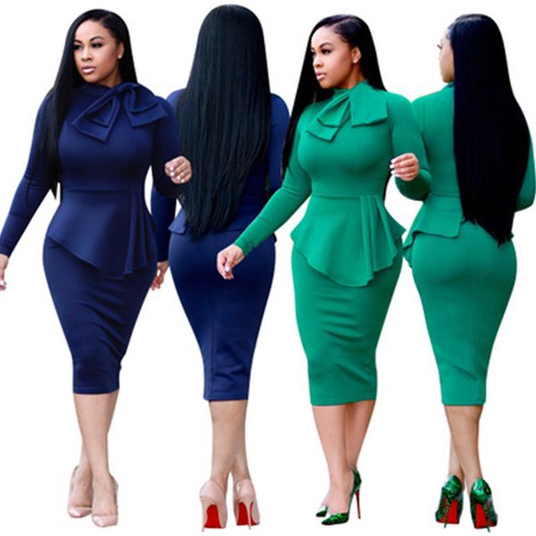 Women Dress Fake 2 Pieces Set Elegant Ladies Officewear With Bowtie Femme Package Hip Tight Robes Femme Autumn Clothing
Women Dress Fake 2 Pieces Set Elegant Ladies Officewear With Bowtie Femme Package Hip Tight Robes Femme Autumn Clothing