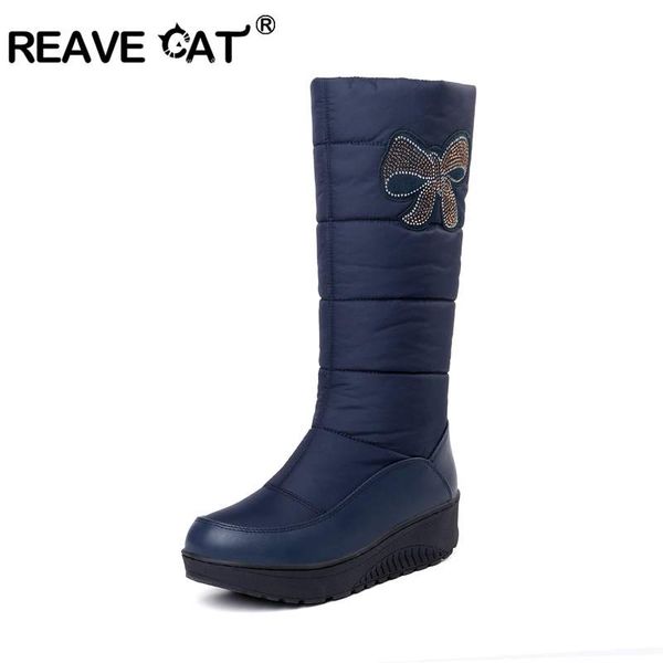 reave cat women boots mid-calf boots fur flat keep warm winter fashion female mujer botas feminino down snow a1310, Black
reave cat women boots mid-calf boots fur flat keep warm winter fashion female mujer botas feminino down snow a1310, Black