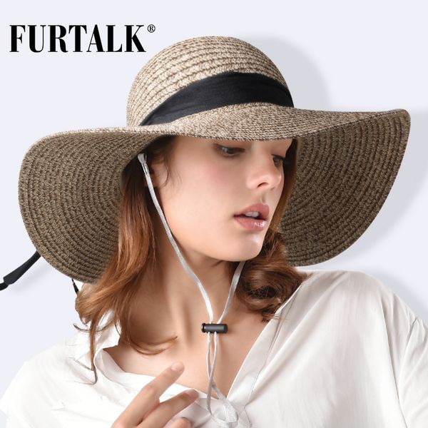 furtalk sun hat for women straw hats with big brim beach hat summer hats for girls sh039, Blue;gray
furtalk sun hat for women straw hats with big brim beach hat summer hats for girls sh039, Blue;gray