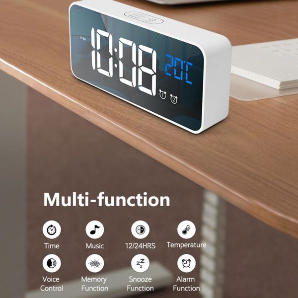 simple led digital alarm clock intelligent voice control clock with snooze temperature display electronic clocks home decoration
simple led digital alarm clock intelligent voice control clock with snooze temperature display electronic clocks home decoration