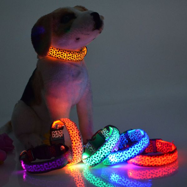 led lighted necklace dog collar leopard color luminous pets collars for walking dogs cats glow toys
led lighted necklace dog collar leopard color luminous pets collars for walking dogs cats glow toys