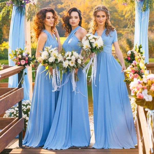 2019 sky blue convertible bridesmaid dress elegant formal prom evening gown vinatge plus size wedding guest maid of honor wear bm1535, White;pink
2019 sky blue convertible bridesmaid dress elegant formal prom evening gown vinatge plus size wedding guest maid of honor wear bm1535, White;pink