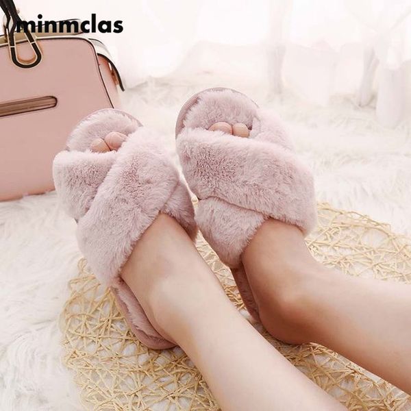 slippers minmclas autumn winter house shoes women home warm faux fur ladies cross soft plush furry female open toe fashion, Black
slippers minmclas autumn winter house shoes women home warm faux fur ladies cross soft plush furry female open toe fashion, Black