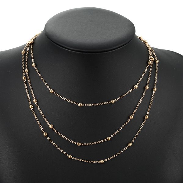 duftgold vintage gold color multi-layer chain necklaces simple fashion design elegant choker necklace for women jewelry schmuck, Silver
duftgold vintage gold color multi-layer chain necklaces simple fashion design elegant choker necklace for women jewelry schmuck, Silver