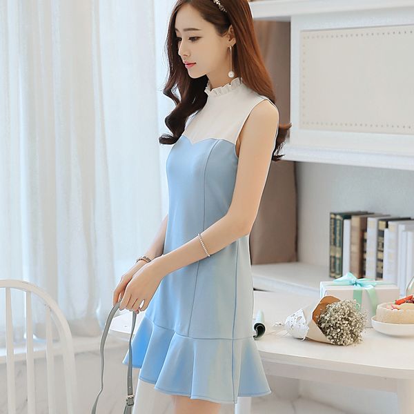 spring-summer korean version of the new women's sleeveless paneled slim-fit waist ruffle skirt dress, Black;pink
spring-summer korean version of the new women's sleeveless paneled slim-fit waist ruffle skirt dress, Black;pink