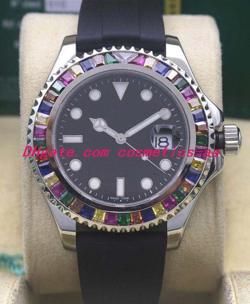 6 style luxury watches rainbow diamond 18k rose gold silver 116695sats new rubber strap automatic fashion mens watch wristwatch, Slivery;brown
6 style luxury watches rainbow diamond 18k rose gold silver 116695sats new rubber strap automatic fashion mens watch wristwatch, Slivery;brown