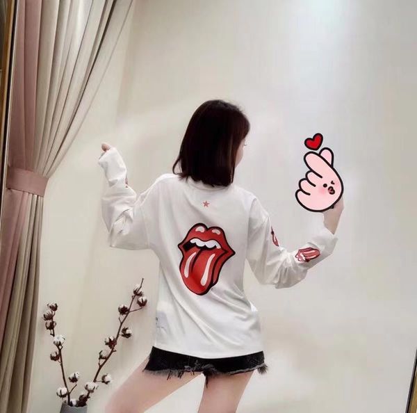 cotton sweatshirt men and women sweatshirt red lips tongue printing 2019 autumn and winter new sweater co-branded cooperation gu1, Black
cotton sweatshirt men and women sweatshirt red lips tongue printing 2019 autumn and winter new sweater co-branded cooperation gu1, Black