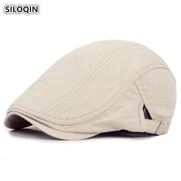siloqin summer trendy men's korean cotton beret adjustable solid color forward cap british style outdoor travel riding sunhat, Blue;gray
siloqin summer trendy men's korean cotton beret adjustable solid color forward cap british style outdoor travel riding sunhat, Blue;gray