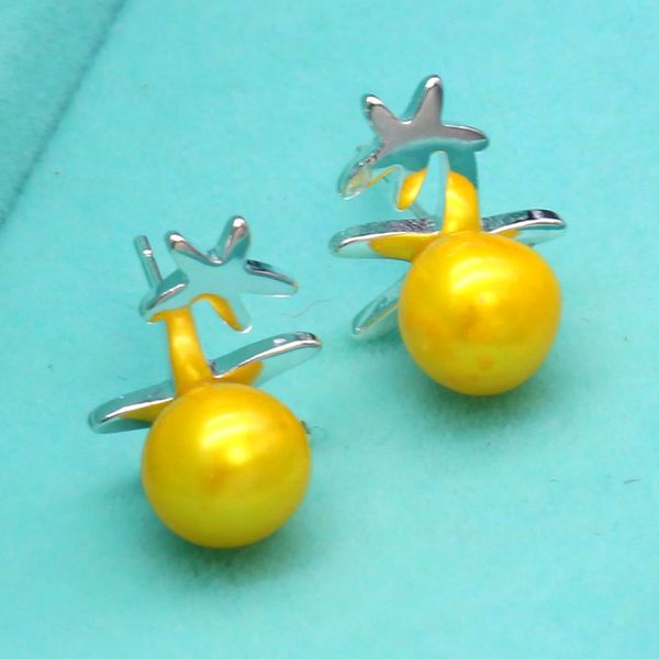 925 sterling silver pearl earrings sterling silver small starfish freshwater pearl earrings fashion simple women boutique gifts, Golden
925 sterling silver pearl earrings sterling silver small starfish freshwater pearl earrings fashion simple women boutique gifts, Golden