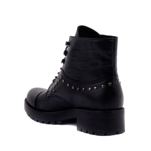 sail-lakers black leather lace-up women boots