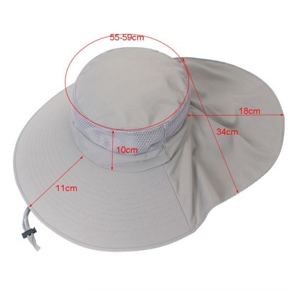 outdoor sun protection caps breathable hunting hiking hat fishing cap wide brim hat with neck flap, Black;white
outdoor sun protection caps breathable hunting hiking hat fishing cap wide brim hat with neck flap, Black;white