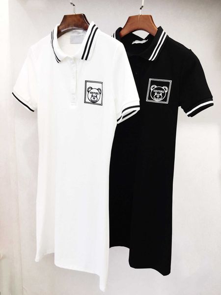designer womens summer dresses with little bear printed 2020 new luxury women polo dresses 2 colors brand brief t shirt dress yf20491, Black;pink
designer womens summer dresses with little bear printed 2020 new luxury women polo dresses 2 colors brand brief t shirt dress yf20491, Black;pink