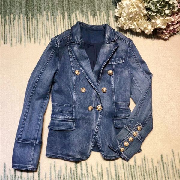 new arrival 2018 spring autumn fashion women cotton denim blazer double breasted gold color buttons slim jackets outerwear blue, White;black
new arrival 2018 spring autumn fashion women cotton denim blazer double breasted gold color buttons slim jackets outerwear blue, White;black