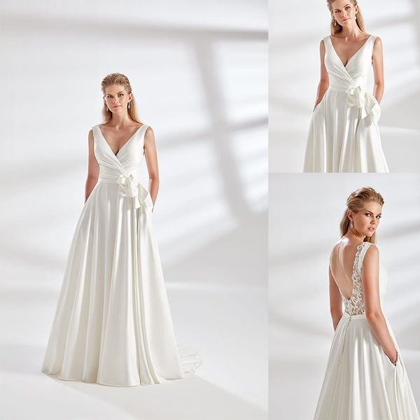 eddy k couture a line wedding dress bow v neck sleeveless appliques beads chiffon wedding dresses sweep train bridal gowns, White
eddy k couture a line wedding dress bow v neck sleeveless appliques beads chiffon wedding dresses sweep train bridal gowns, White