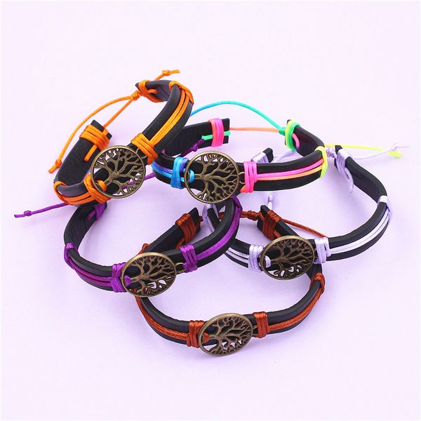 12pcs/lot dgw men and women ancient gold life tree jewelry 9 colors braided leather bracelet fashion bangles, Black
12pcs/lot dgw men and women ancient gold life tree jewelry 9 colors braided leather bracelet fashion bangles, Black
