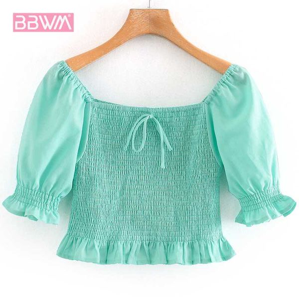 women's blouses & shirts french vintage square neck pleated short sleeves female shirt summer slim slimming beach vacation chic, White
women's blouses & shirts french vintage square neck pleated short sleeves female shirt summer slim slimming beach vacation chic, White