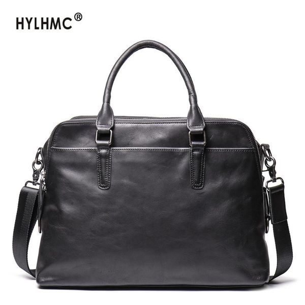 new soft black leather handbag men portable briefcase male shoulder messenger bag large capacity 14 inch lapbag a4 file
new soft black leather handbag men portable briefcase male shoulder messenger bag large capacity 14 inch lapbag a4 file