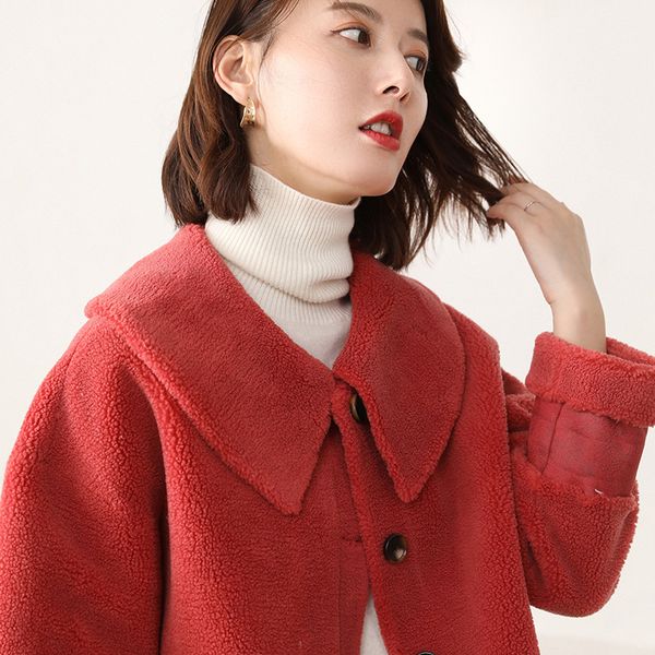 fashion women faux fur coat female 2019 autumn winter loose turn down collar lamb wool outwear teddy overcoat jacket plus size, Black
fashion women faux fur coat female 2019 autumn winter loose turn down collar lamb wool outwear teddy overcoat jacket plus size, Black