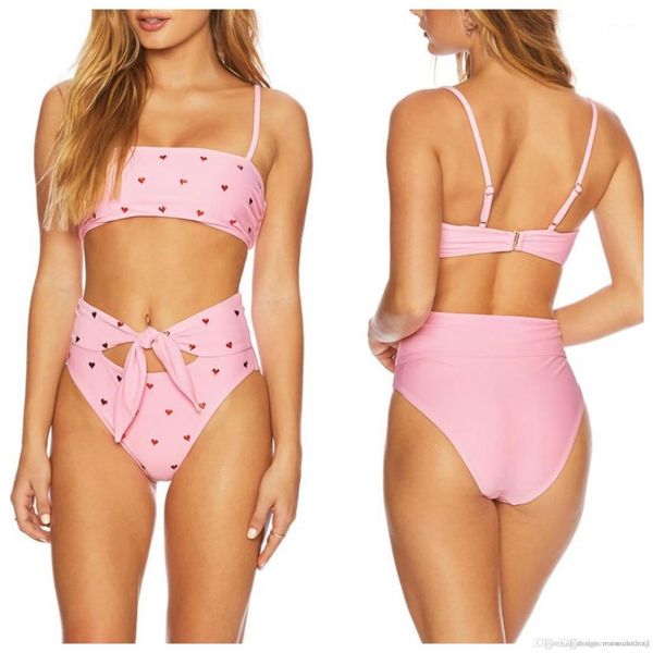 women 2pcs swimwear heart print cute style bikini fashion belt tube female clothing 2020 summer new, White;black
women 2pcs swimwear heart print cute style bikini fashion belt tube female clothing 2020 summer new, White;black