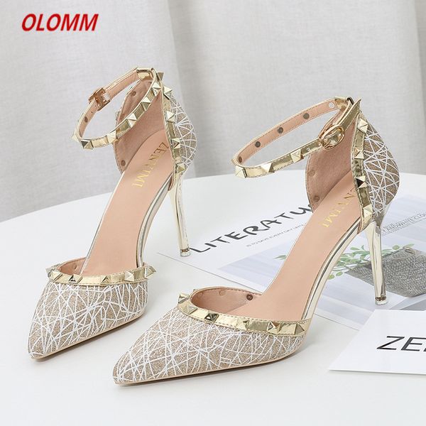 high heels 2019 women pumps women sandals rivet shoes ladies thin heels female patent leather wedding party shoe, Black
high heels 2019 women pumps women sandals rivet shoes ladies thin heels female patent leather wedding party shoe, Black