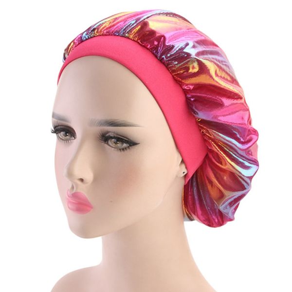 women faux silk bonnet wide band soft sleep cap glitter reflective rainbow colorful head covering ruched hair loss chemo cap, Blue;gray
women faux silk bonnet wide band soft sleep cap glitter reflective rainbow colorful head covering ruched hair loss chemo cap, Blue;gray