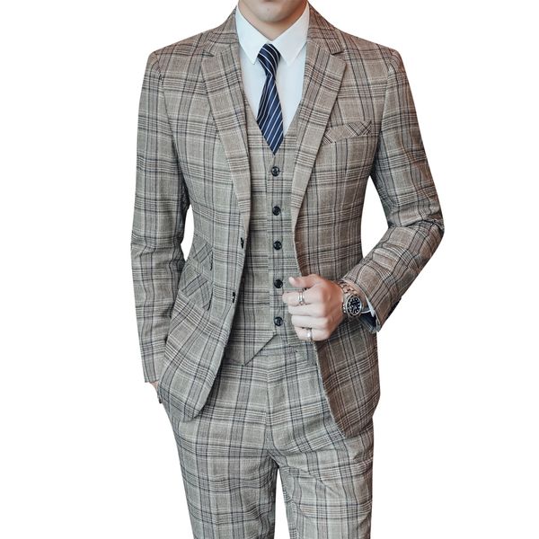 wedding suit for men 2020 slim fit gentlemen costume plus size s-5xl plaid designer male groomsmen formal business casual suits, White;black
wedding suit for men 2020 slim fit gentlemen costume plus size s-5xl plaid designer male groomsmen formal business casual suits, White;black