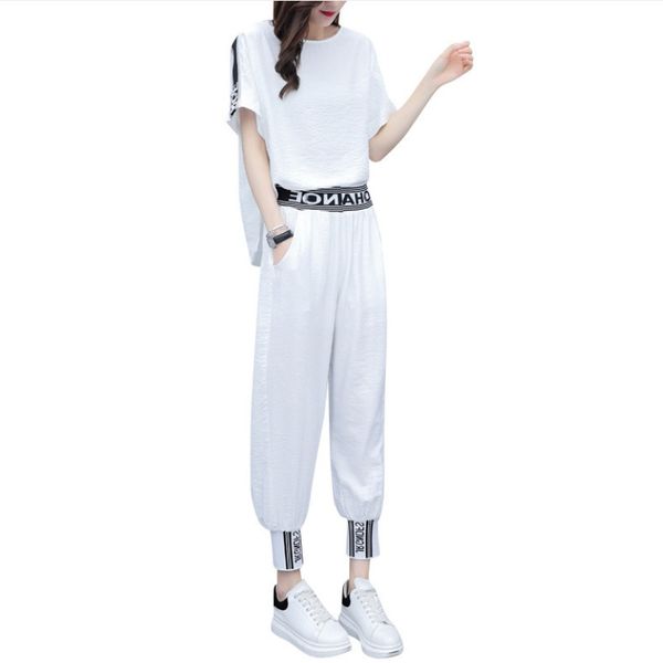 women's casual wear 2019 summer new fashion two-piece female t-shirt trousers casual wear women's two piece sets wholesale, White
women's casual wear 2019 summer new fashion two-piece female t-shirt trousers casual wear women's two piece sets wholesale, White