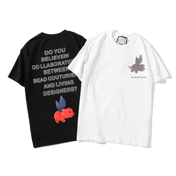 designer men women summer clothing fashion brand tshirt letter printing short sleeve shirt size s-xxl, White;black 
designer men women summer clothing fashion brand tshirt letter printing short sleeve shirt size s-xxl, White;black