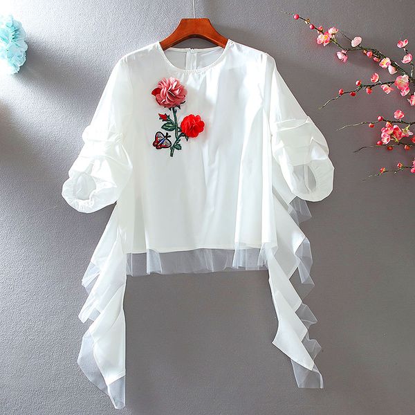 2020 women's blouse fashion personality half sleeve cotton high-waisted temperament short shirt ladies blouse summer, White
2020 women's blouse fashion personality half sleeve cotton high-waisted temperament short shirt ladies blouse summer, White