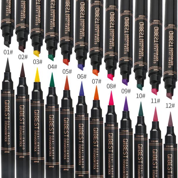 12color seal stamp double-ended liquid eyeliner pen waterproof fast dry black eye liner pencil with eyeliner eye cosmetic makeup 12pcs/bag
12color seal stamp double-ended liquid eyeliner pen waterproof fast dry black eye liner pencil with eyeliner eye cosmetic makeup 12pcs/bag