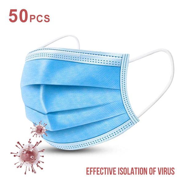 in stock anti flu profession pre sale 50pcs pm2.5 disposable elastic mouth soft breathable face mask hipping