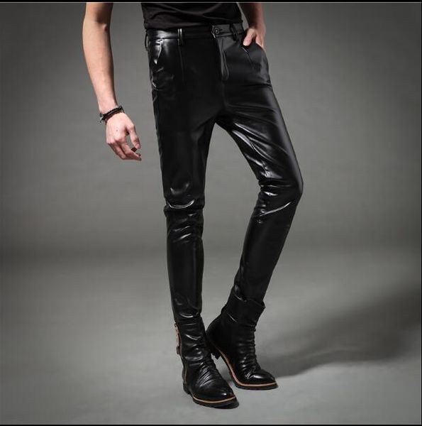 new 2019 autumn trend hair stylist simple leather pants pu male elastic casual leather pants korean motorcycle, Black
new 2019 autumn trend hair stylist simple leather pants pu male elastic casual leather pants korean motorcycle, Black