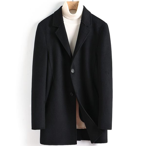men's wool & blends coat men casual double-sided korean long jacket mens coats and jackets overcoat abrigo hombre 2021 4887 kj3621, Black
men's wool & blends coat men casual double-sided korean long jacket mens coats and jackets overcoat abrigo hombre 2021 4887 kj3621, Black