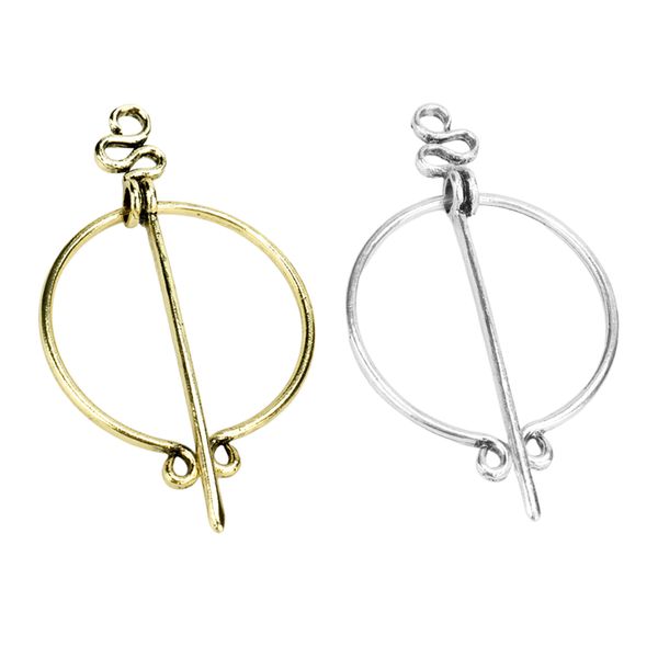 2x norwegian viking brooch penannular apron buckle clasp coat scarf badge, Gray
2x norwegian viking brooch penannular apron buckle clasp coat scarf badge, Gray