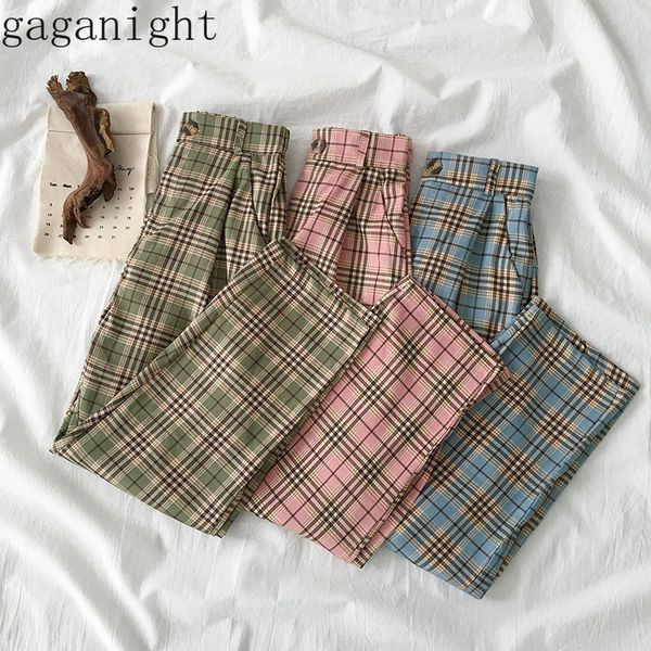 gaganight spring summer plaid women straight pants elastic high waist casual loose korean trousers female fashion vintage pant, Black;white
gaganight spring summer plaid women straight pants elastic high waist casual loose korean trousers female fashion vintage pant, Black;white