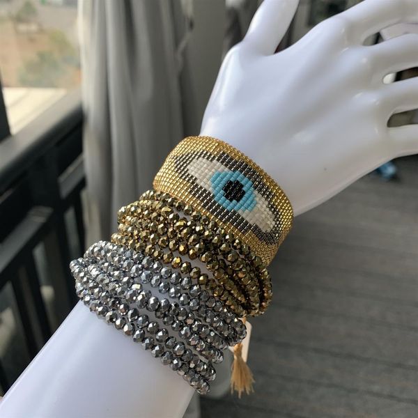 shinusboho2019 fashion women evil miyuki eye bracelets men charm lucky jewelry gold pulseares multi-bileklik erkek, Golden;silver
shinusboho2019 fashion women evil miyuki eye bracelets men charm lucky jewelry gold pulseares multi-bileklik erkek, Golden;silver
