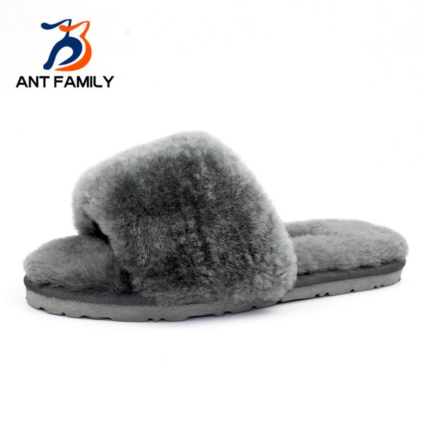 natural sheepskin slippers fashion winter open toe women indoor slippers fur warm wool soft plush lady home shoe, Black
natural sheepskin slippers fashion winter open toe women indoor slippers fur warm wool soft plush lady home shoe, Black