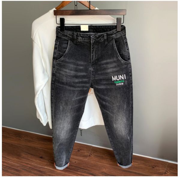 black ash new elastic thick black grey jeans feet pants men's cultivate one's morality joker trend long pants, Blue
black ash new elastic thick black grey jeans feet pants men's cultivate one's morality joker trend long pants, Blue