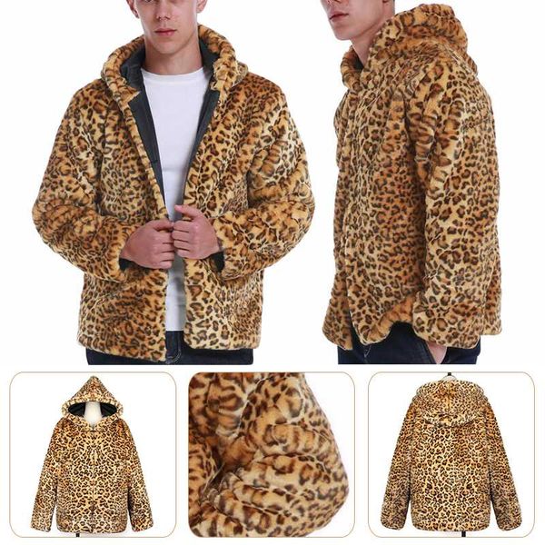 plus size faux fur coat men jacket fashion long sleeve hooded leopard fur coats slim fit outwear autumn winter men's overcoat, Black;brown
plus size faux fur coat men jacket fashion long sleeve hooded leopard fur coats slim fit outwear autumn winter men's overcoat, Black;brown