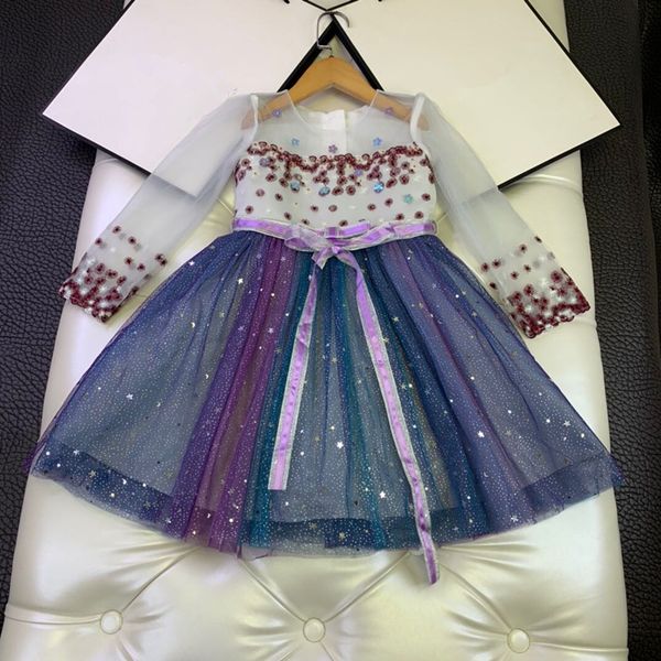 european and american children's wear 2020 summer new style long sleeve flower embroidery star sequins baby girl's dress, Blue
european and american children's wear 2020 summer new style long sleeve flower embroidery star sequins baby girl's dress, Blue